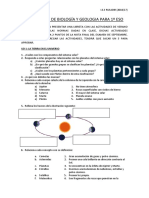 Actividades de Biología y Geologia para 1º Eso