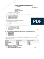 Accountancy Board Practical Paper - 2020-2021 Class - Xii Time: 1 Hour Max. Marks: 12