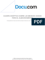 Cuadro Sinoptico Sobre Las Medidas Usadas para El Almacenamiento