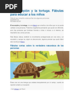 Fábula Del Escorpión y La Tortuga