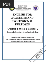 English For Academic and Professional Purposes: Quarter 1-Week 2 - Module 2