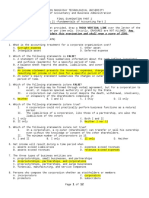 Form of ERASURES Shall Invalidate This Examination and Shall Mean A Score of ZERO