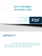 Atm Theft Control System Using GSM: JYOTHIPOORNA (07AP1A0423) P.ANJANI (07AP1A0430) M.S.R.CH - MURTHY (07AP1A0424)