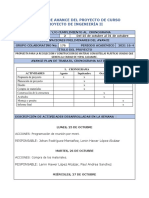 Formato Informe Semanal de Avance 1