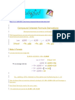 Compound Interest Formula Derivations