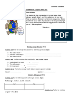 3MS - Third Term Test English Test N°1 - by Teacher Tayeb Benyoub 2018