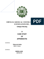 Dipolog Medical Center College Foundation Inc.: A Case Study OF Appendicitis