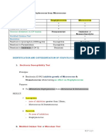 Differentiation of Staphylococcus From Micrococcus: Catalase Test Aerobic Growth