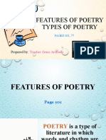 Features of Poetry Types of Poetry: Prepared by