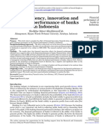 Jurnal UTAMA - Cost Efficiency, Innovation and Financial Performance of Banks in Indonesia