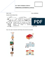 Examen de Personal Social Inicial 03 Años Sept.