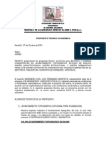 Carta Cotizacion y Propuesta Tecnico-Economica 27 Octubre de 2021