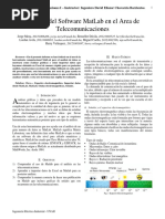 Manejo Del Software MatLab en El Area de Telecomunicaciones