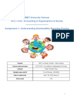 RMIT University Vietnam ACCT 2105 - Accounting in Organisations & Society - Assignment 2 - Understanding Sustainability Reporting Practice