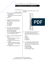 Diagnostic Test: Introduction To Chemistry: Directions: Use The Diagram Below To Answer