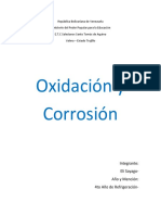 Informe Sobre La Oxidación y Corrosion