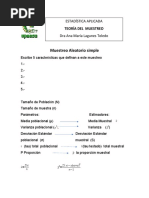 Muestreo Aleatorio Simple Formulas