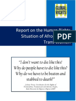 Report On Situation of Afro-Bazilian Trans Women