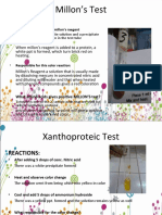 Millon's Test: Reactions