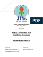 Indian Constitution and Traditional Knowledge: Jaypee Institute of Information Technology, Noida