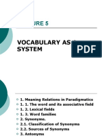 Vocabulary As A System