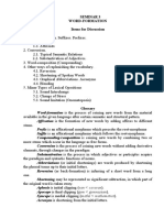 Seminar 3 Word-Formation Items For Discussion