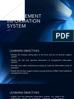 Management Information System: Un It - 3