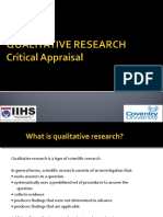 06 Critical Appraisal of Qualitative Research 2