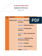 Class6 Half Yearly Syllabus