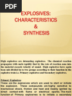 Explosive Characteristics and Synthesis