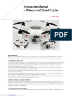 Instruction Manual Mariner Waterproof Quad-Copter: Dear Customer: 1. Important Statement