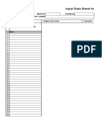 Input Data Sheet For E-Class Record: Region Division School Name