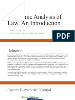 Introductory Economic Analysis of Law