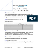 Risk Management - SOP 1 - Risk Assessment and Risk Register