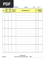 Part 066 Practical Training Record Sample Pages