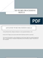 Advanced Word Processing Skills