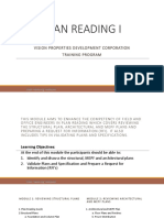 Plan Reading I: Vision Properties Development Corporation Training Program