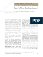 Bringing Psychotherapy To Primary Care: Innovations and Challenges