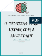 13 Técnicas para Lidar Com A Ansiedade