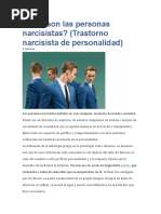 Cómo Son Las Personas Narcisistas