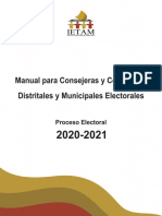 Manual para Consejeras y Consejeros Distritales y Muncipales Electorales 10-FEB - 2021