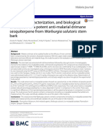 Isolation, Characterization, and Biological Evaluation of A Potent Anti-Malarial Drimane Sesquiterpene From Warburgia Salutaris Stem Bark