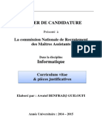 CV Et Pièces Justificatives