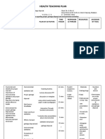 Health Teaching Plan Form