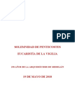 Eucaristía de La Vigilia de Pentecostés 2018