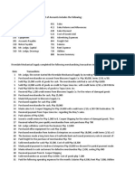 Riverdale Mechanical Supply Chart of Accounts Includes The Following