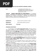 Escrito Ampliatorio de Conclusiones de Demanda Laboral