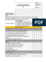 Formato Evaluacion de Desempeño Laboral