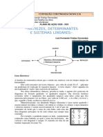 Matrizes, Determinantes E Sistemas Lineares-: Formação Continuada Nova Eja