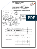 ATIVIDADES 1º Ano (06 A 10 de Setembro)